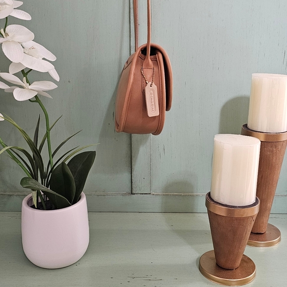 Vintage Coach Casey Crossbody Shoulder Bag #9923 (Camel / Taupe) - Picture 6 of 15